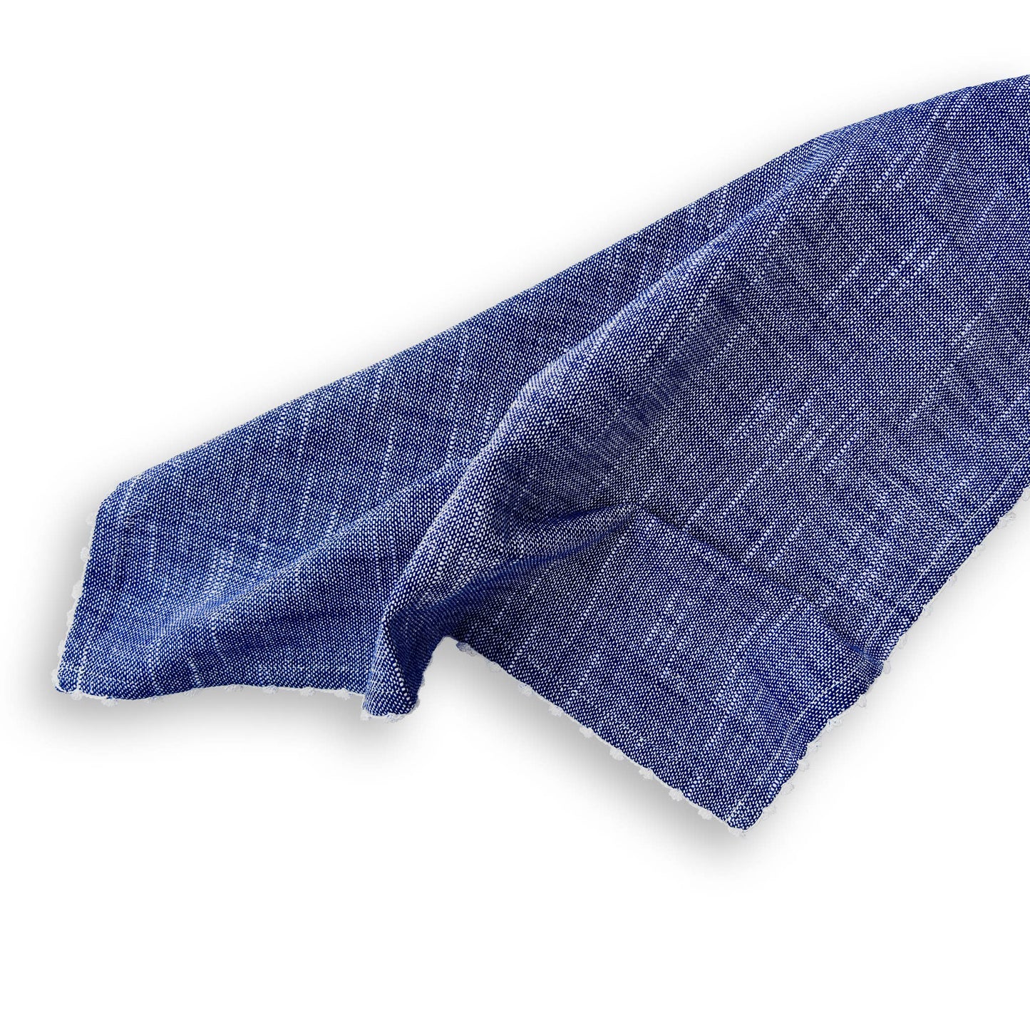 (26208) Knotted Edge Navy Cotton Napkin with White Trim Set of 4