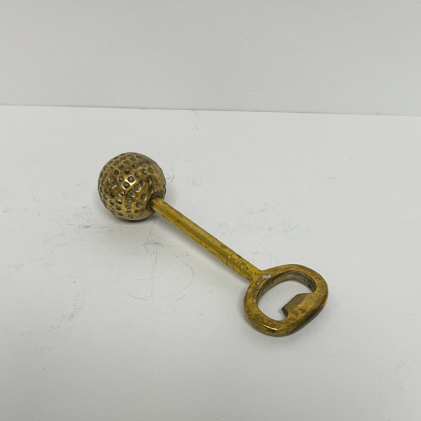 (24603) Vintage Brass Golf Ball Bottle Opener