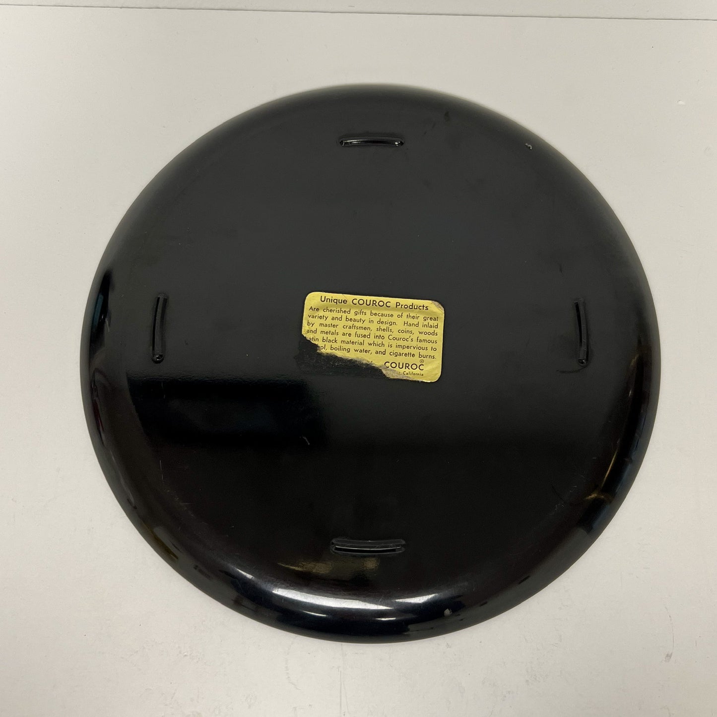 (26091) Vintage Round Couroc Road Runner Tray