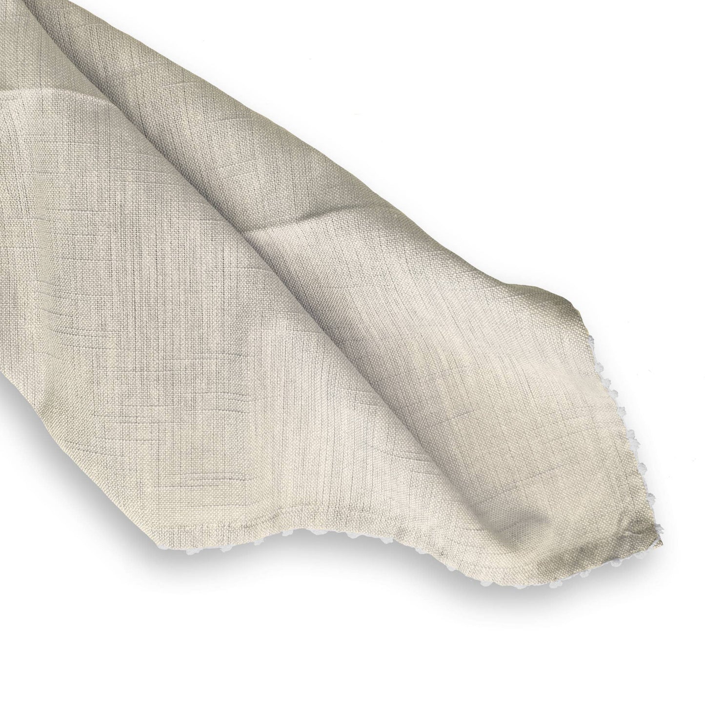 (26209) Knotted Edge Natural Cotton Napkin White Trim