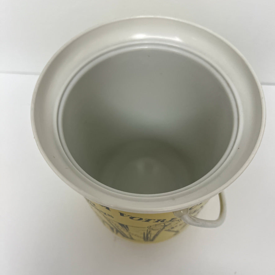 (23757) Midcentury Yellow Ice Bucket with Drink Sayings