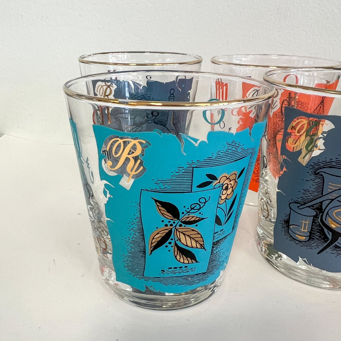 (21960) Set of Eight Midcentury Pharmacy Double Old Fashioneds