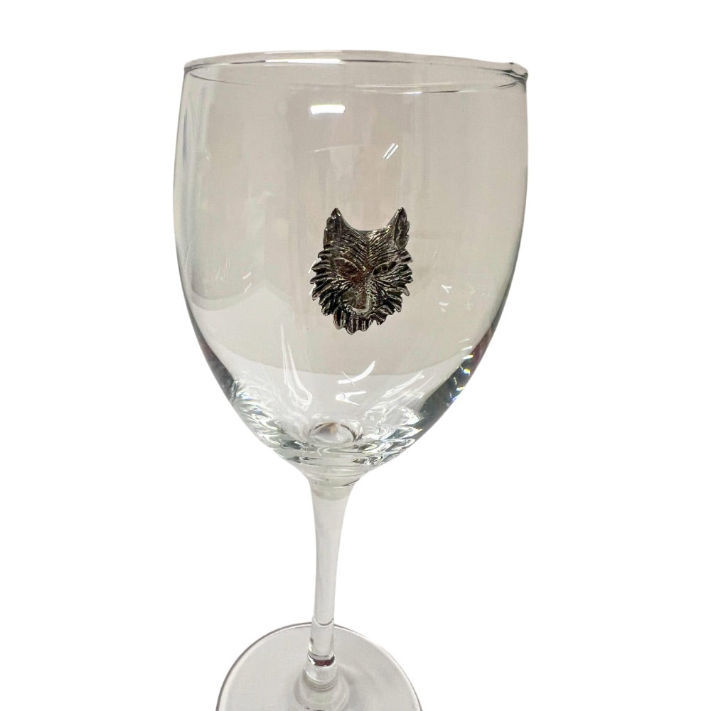 (23108) Raleigh Cocktail Company Exclusive Set of Four Wolf Wine Glasses