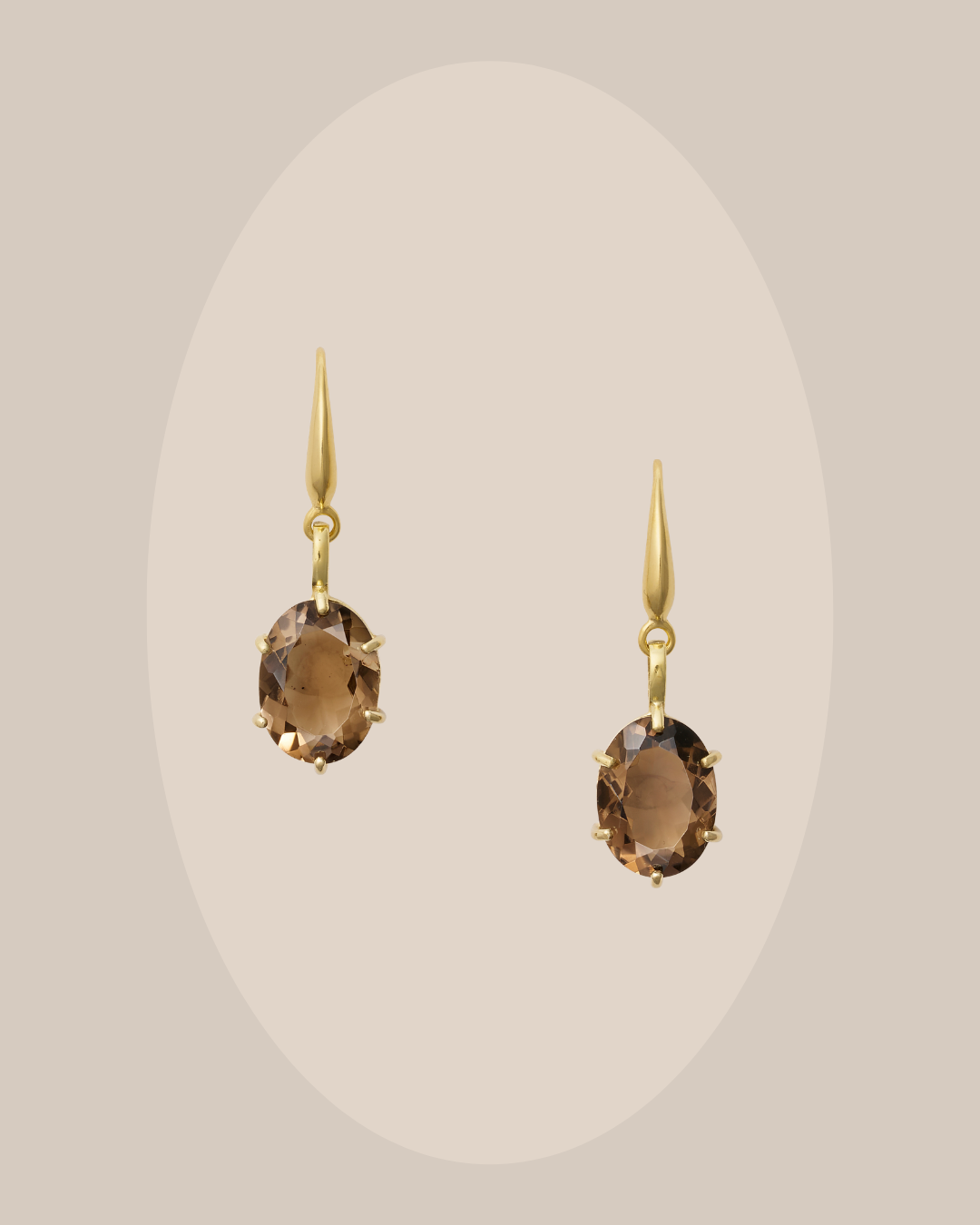 (27072) Smokey Quartz Bling Earring