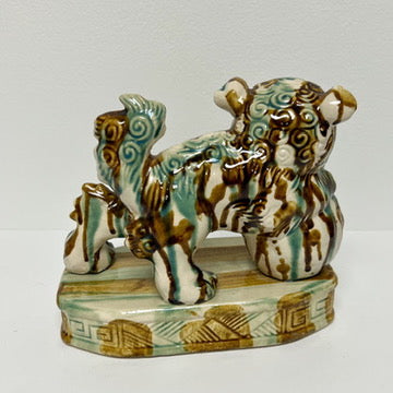 (23019) Green and Brown Glazed Foo Dog
