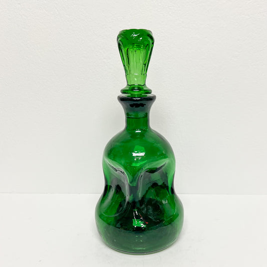 (22986) Green Midcentury Music Box Decanter