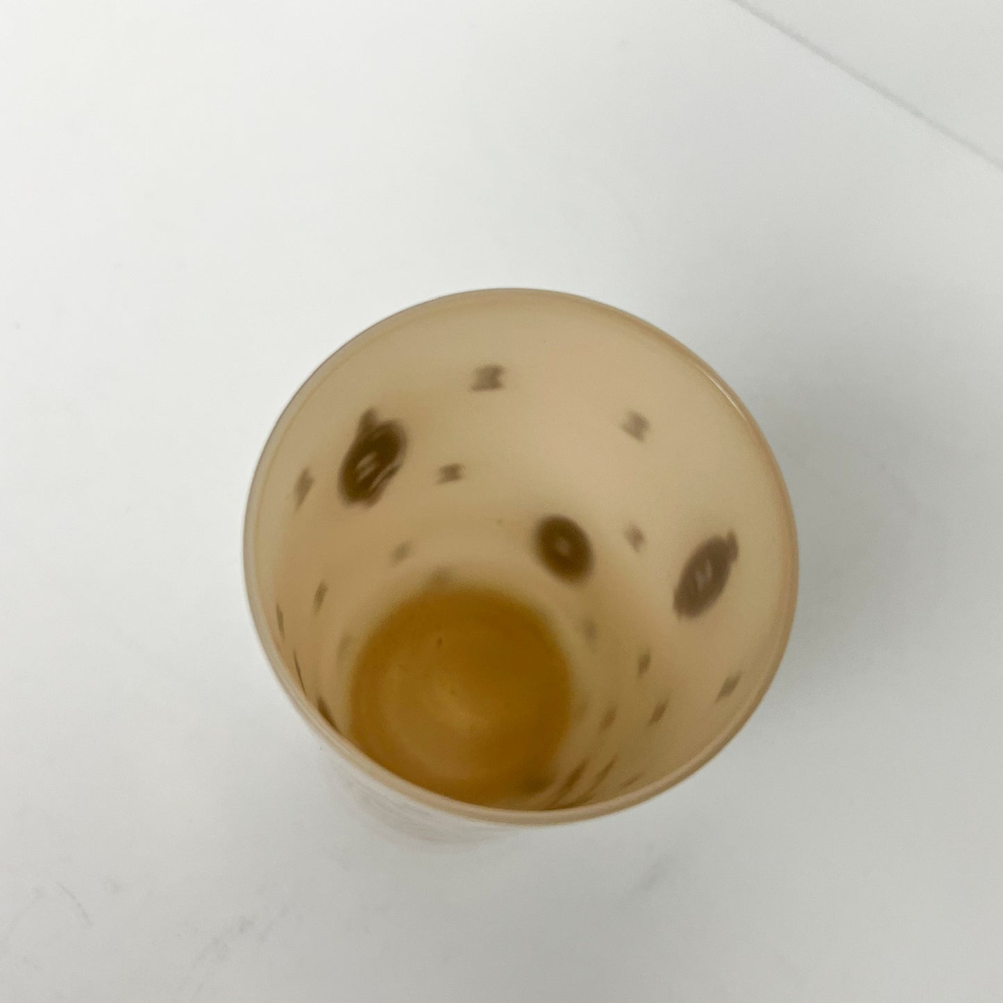 (26123) Set of Eight Midcentury Lock and Key Pale Peach Colored Highballs