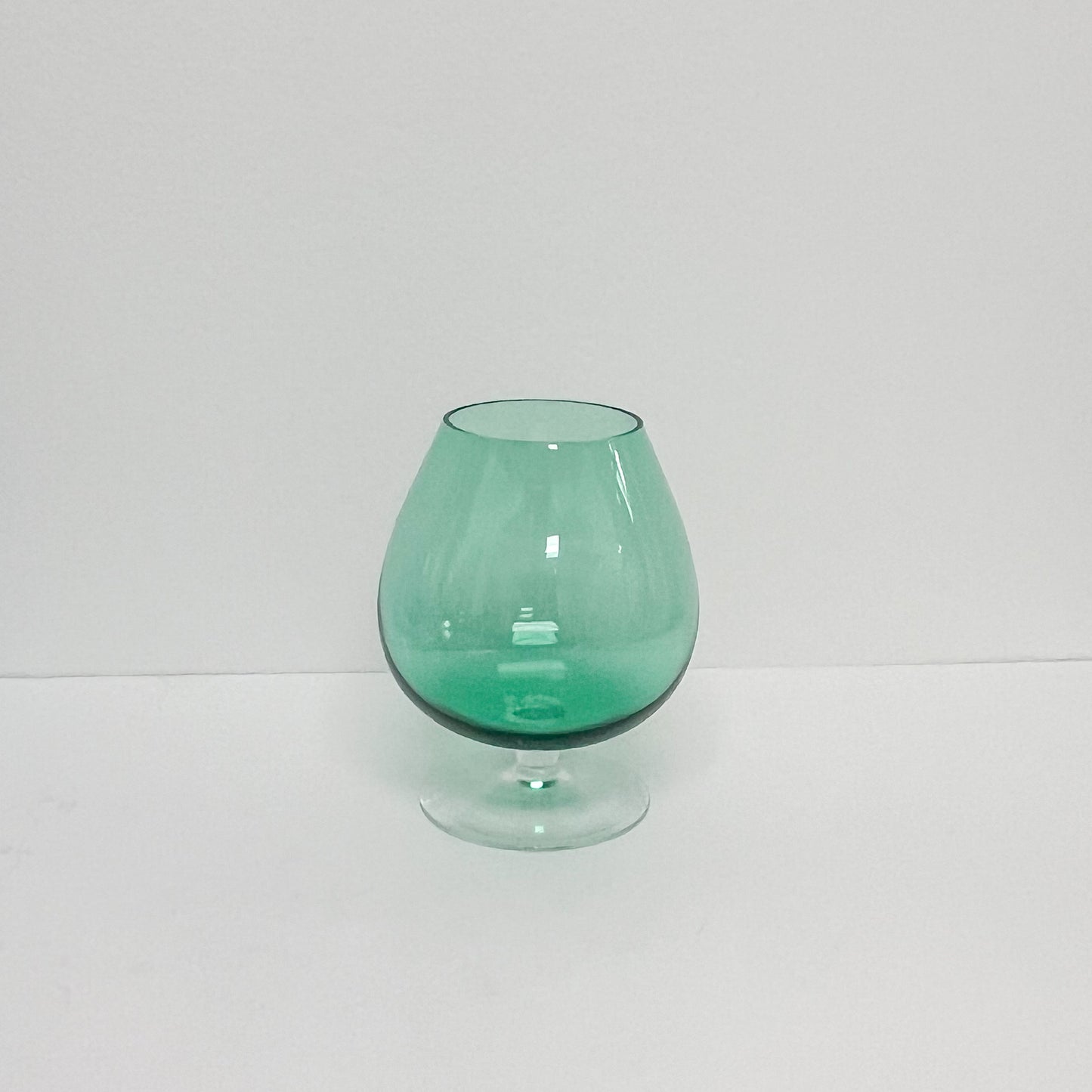 (25026) Set of Eight Multi Colored Midcentury Brandy Snifters