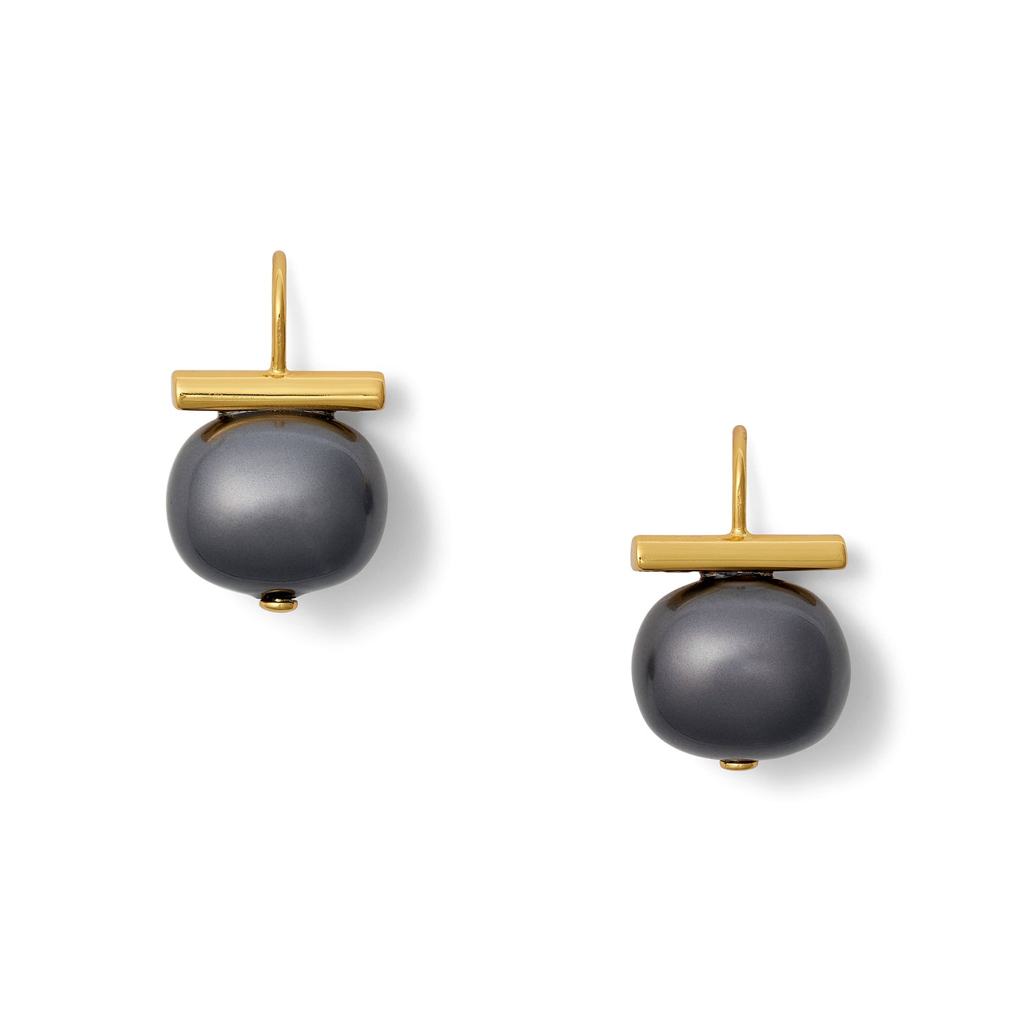 (27083) Noir Luxe Black Forever Fave Pebble Pearl Earring