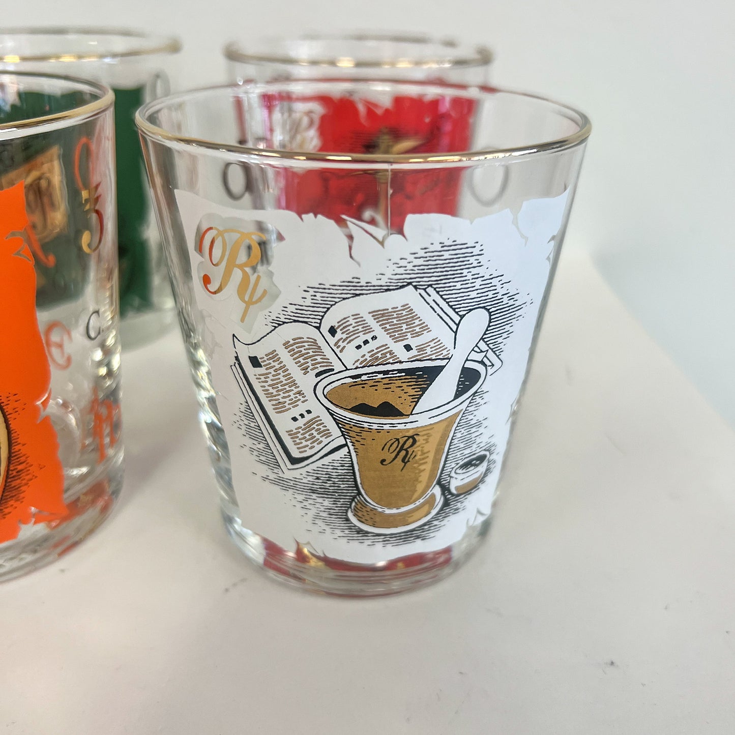 (21960) Set of Eight Midcentury Pharmacy Double Old Fashioneds