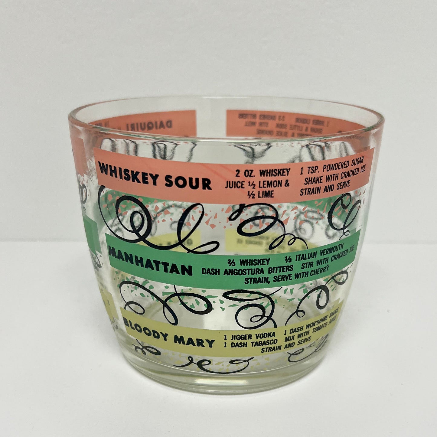 (24824) Midcentury Pastel Recipe Ice Bucket