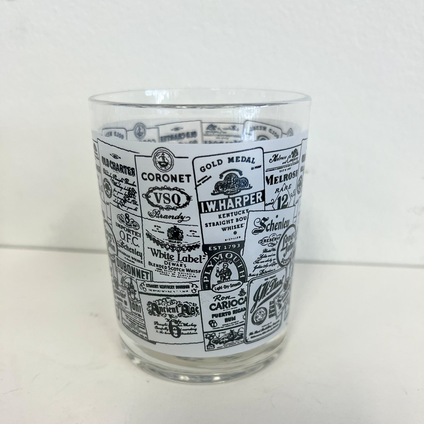(22118) Set of Five Whiskey Label Rocks Glasses
