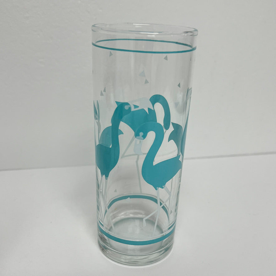 (23409) Set of Six Vintage Flamingo Collins Glasses