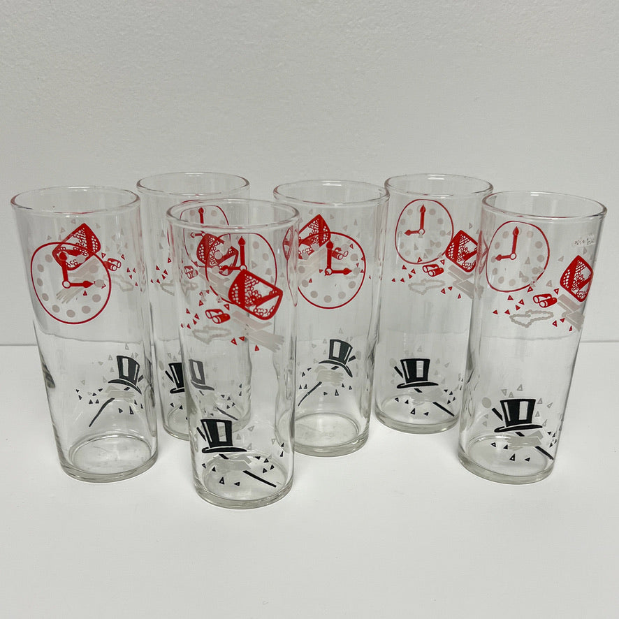 (23408) Set of Six Night at the Opera Collins Glasses