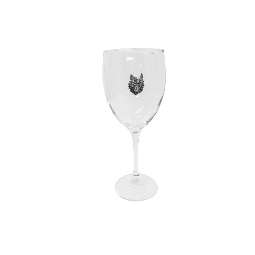 (23108) Raleigh Cocktail Company Exclusive Set of Four Wolf Wine Glasses