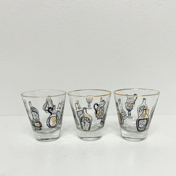 (25173) Set of Five Midcentury Libbey Swig Glasses