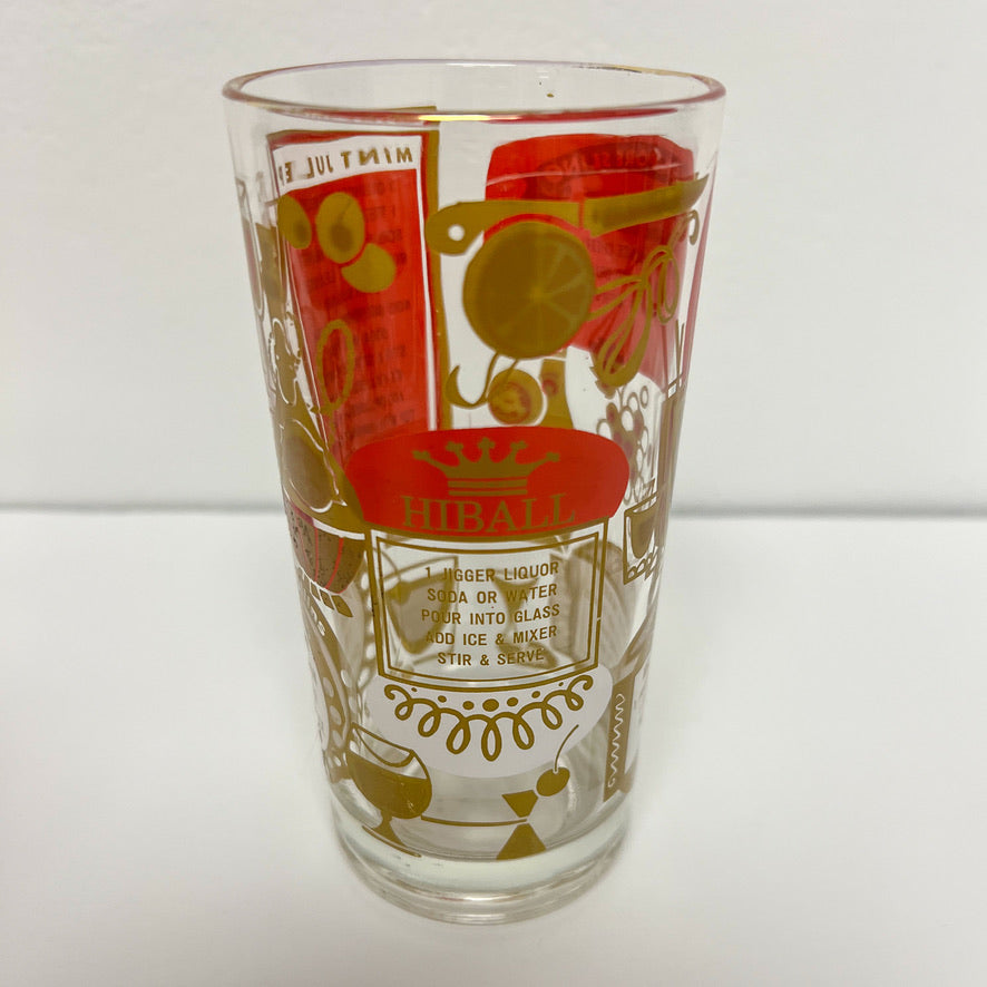 (23655) Set of Four Midcentury Recipe Tumblers