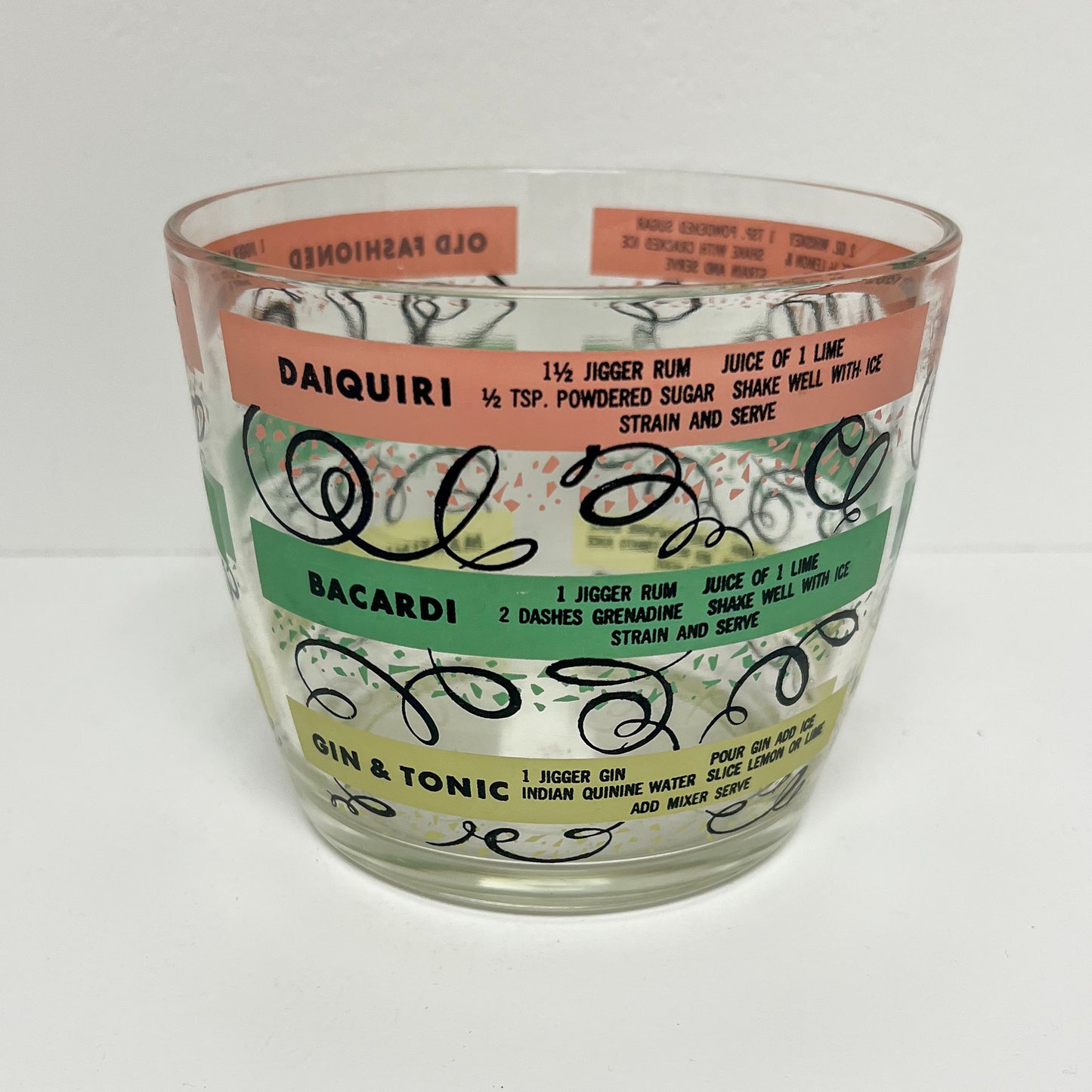 (24824) Midcentury Pastel Recipe Ice Bucket