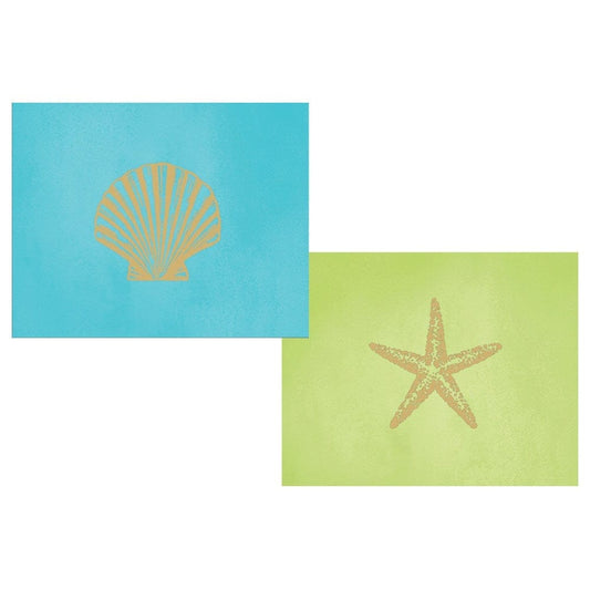(20661) Sealife Cool Foil Embossed Notecards