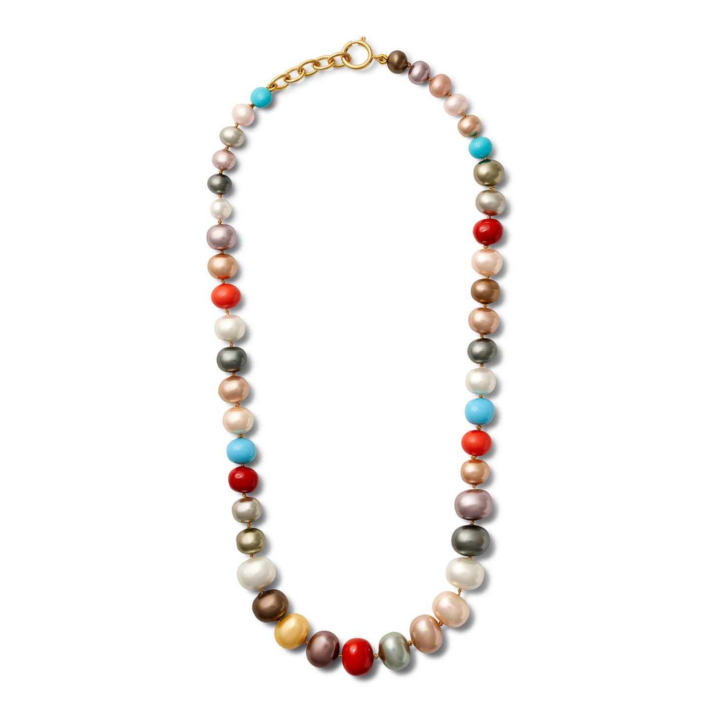 (26222) Rainbow Pebble Necklace