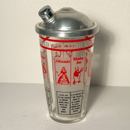 (23736) To Your Health Midcentury Cocktail Shaker
