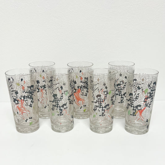 (24954) Set of Seven Jester Tumblers