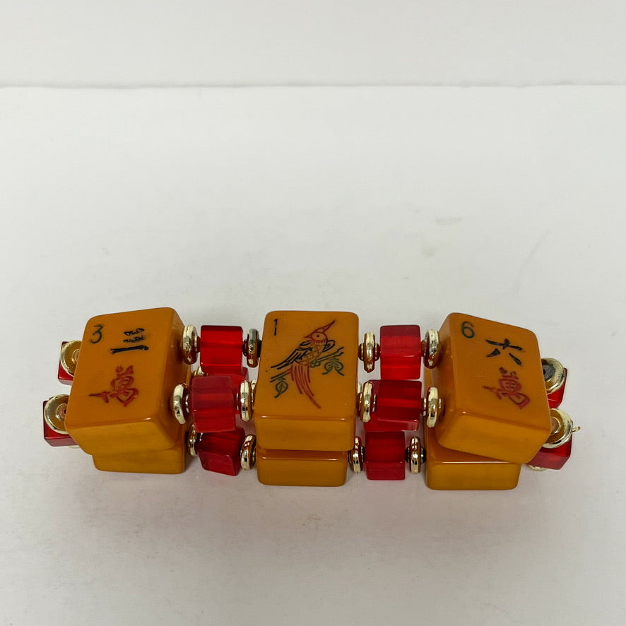 (26168) Vintage Bakelite Mahjong Bracelet