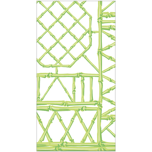 (26537) Set of Four Bamboo Screen Green Cloth Napkins