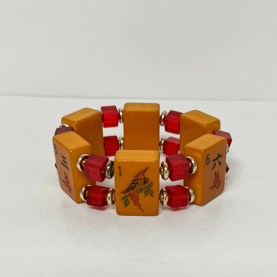 (26168) Vintage Bakelite Mahjong Bracelet