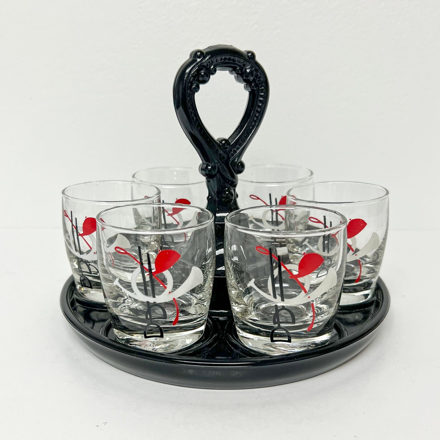 (18538) Six Equestrian Glasses In Carrier