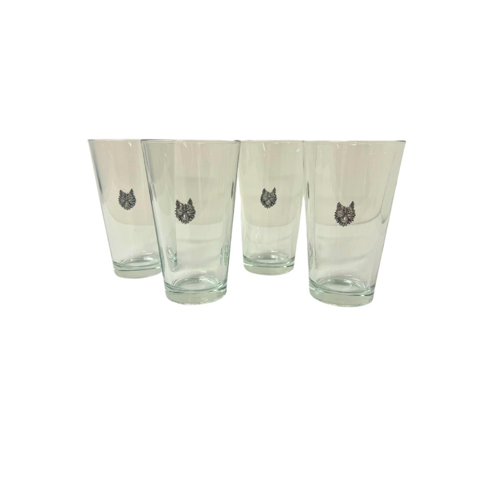 (23109) Raleigh Cocktail Company Exclusive Set of Four Wolf Pint Glasses