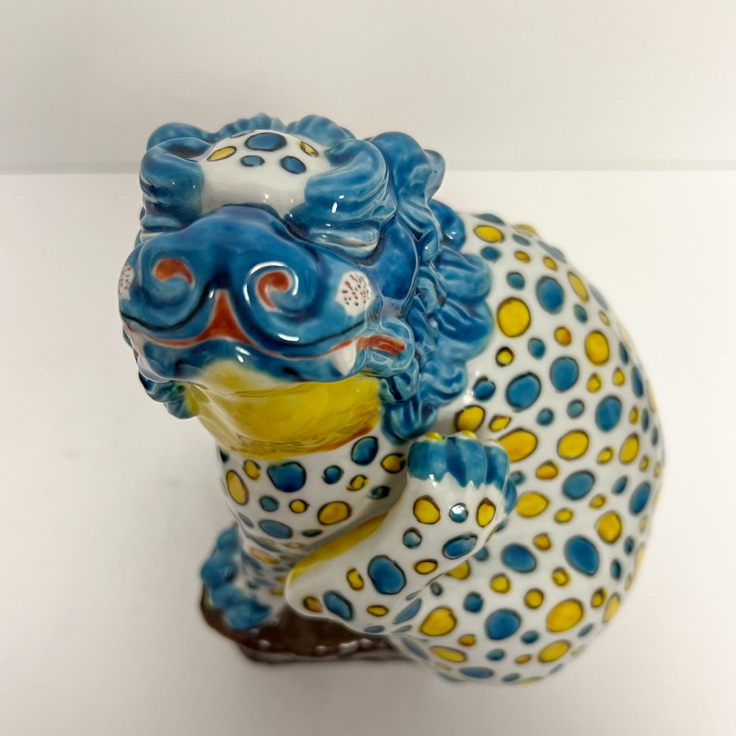 (25220) Single Male Vintage Wildwood Polka Dot Foo Dog