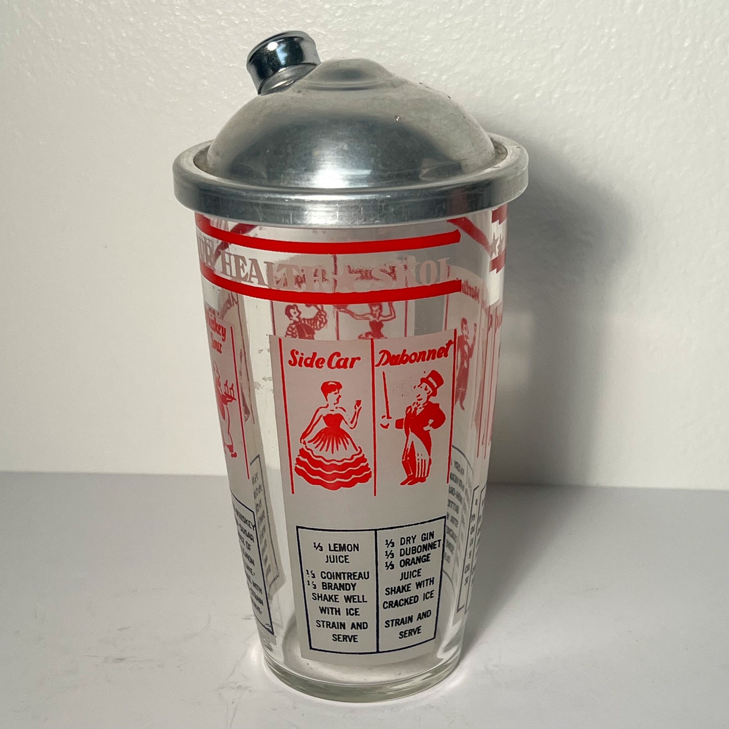 (23736) To Your Health Midcentury Cocktail Shaker