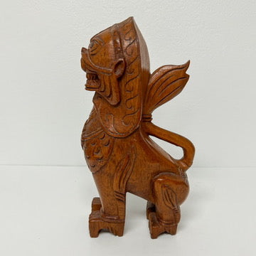 (22389) Single Wooden Thai Foo Dog