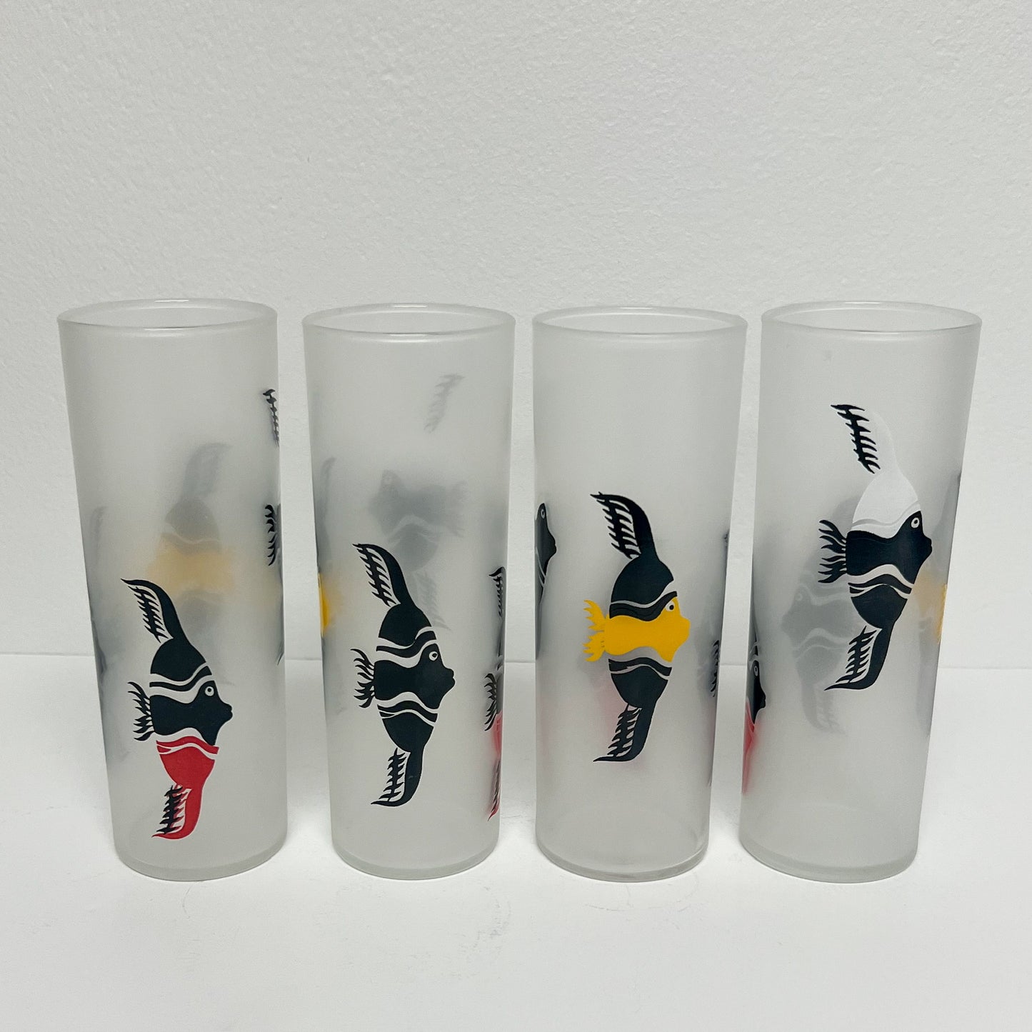 (24971) Set of Six Federal Angel Fish Collins Glasses