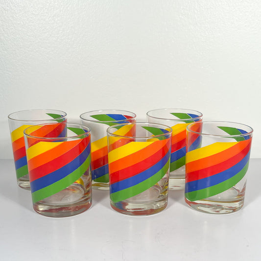 (24758) Set of Six Cera Rainbow Old Fashioneds