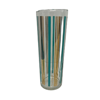 (23292) Set of Ten Maietta Turquoise and Gold Striped Coolers
