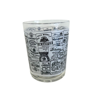 (22118) Set of Five Whiskey Label Rocks Glasses