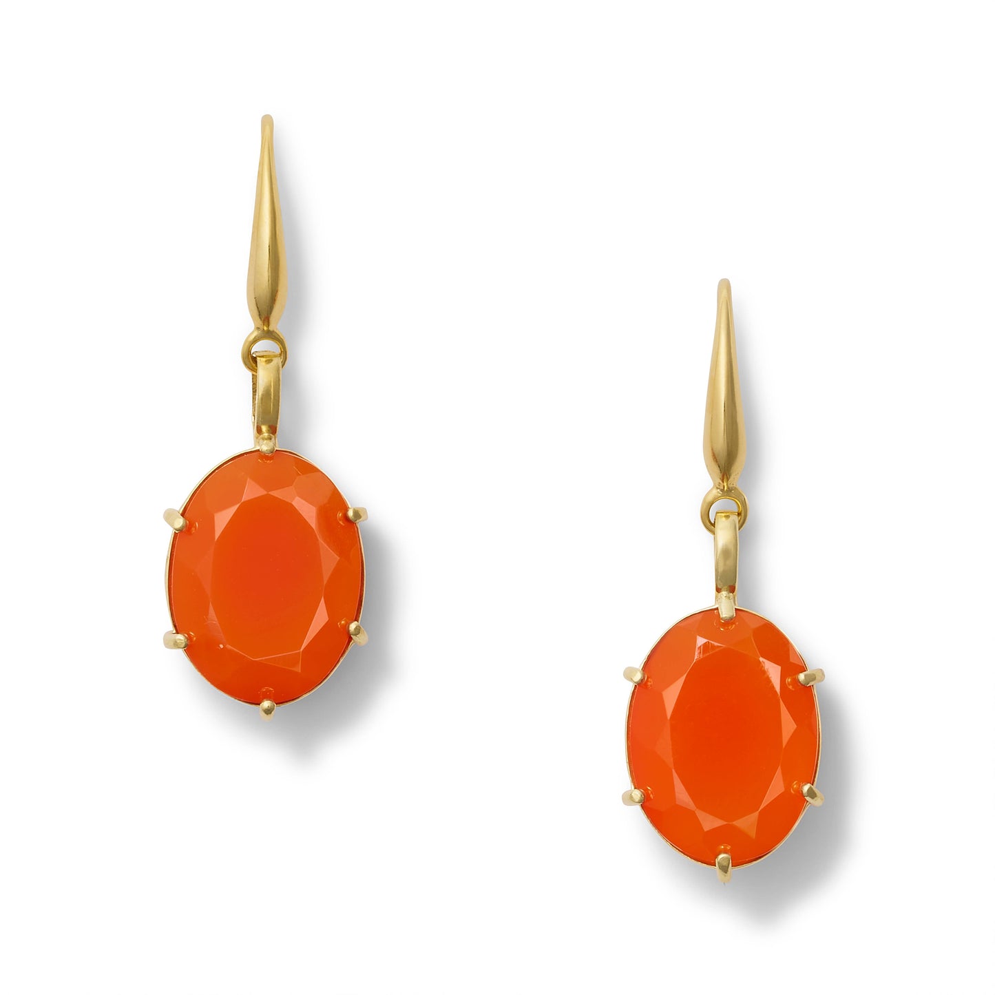 (27071) Orange Carnelian Bling Drop Earring