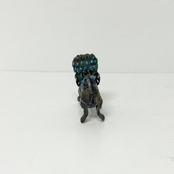 (21026) Early Enameled Small Metal Foo