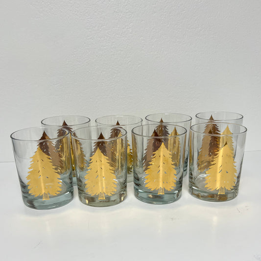 (26183) Set of Eight Georges Briard Tree Old Fashioneds