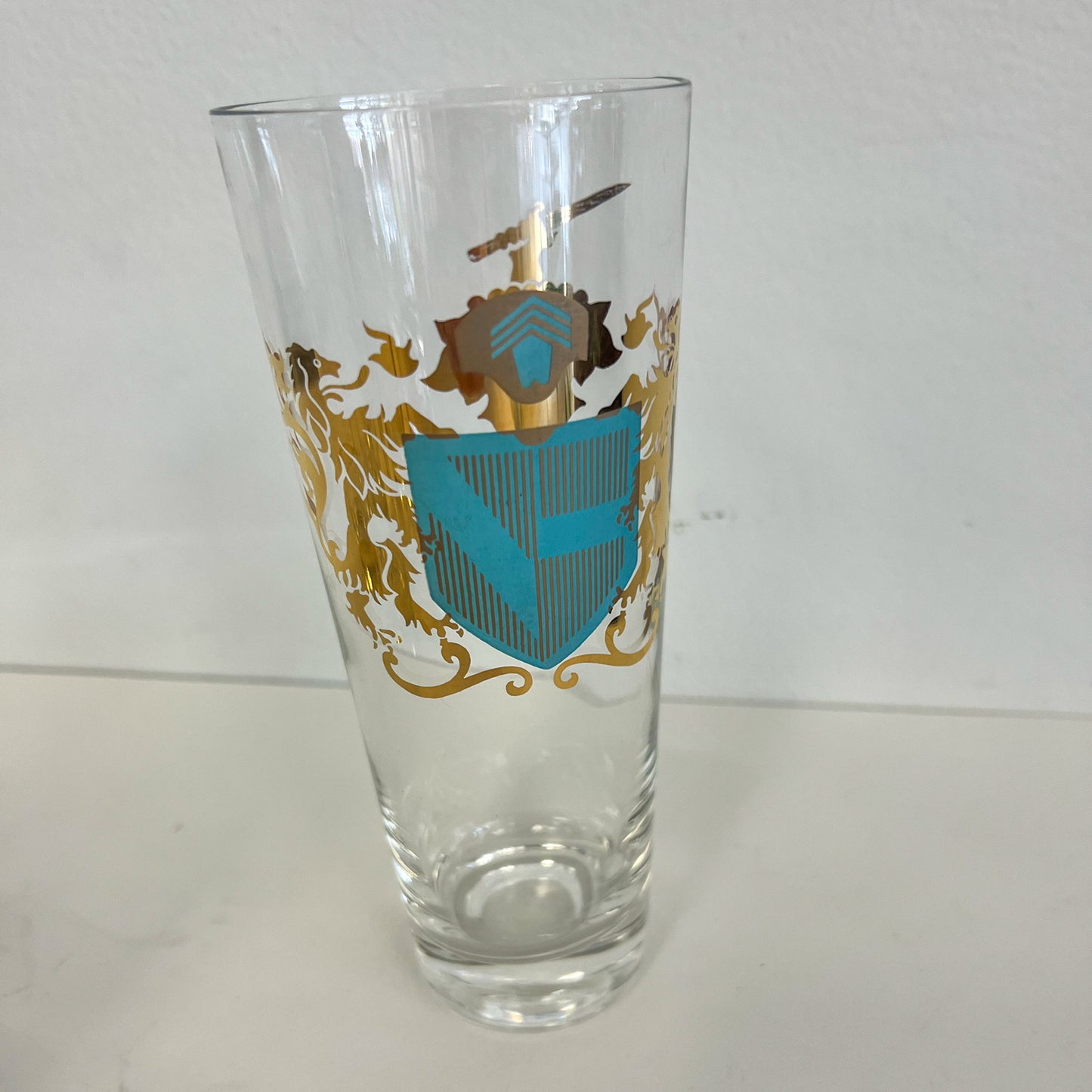 (21969) Set of Seven MIdcentury Coat of Arms Coolers