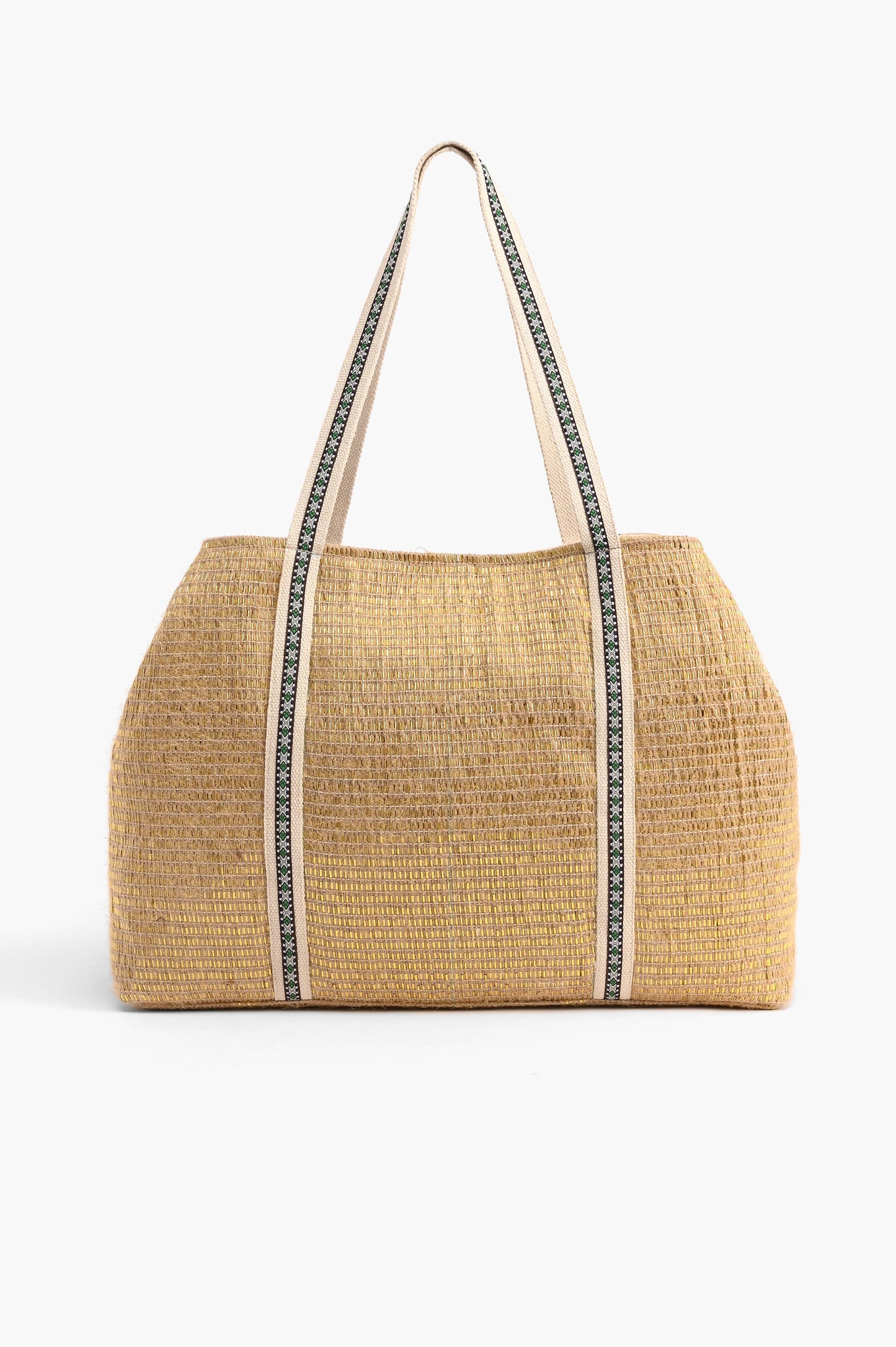 (23477) Green Bee Embellished Tote