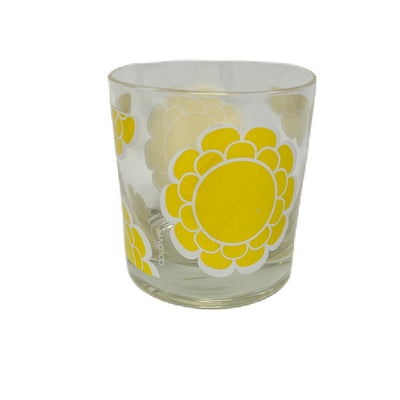 (23506) Set of Six Colony Yellow Flower Rocks Glasses