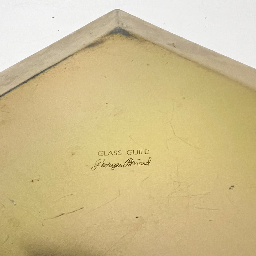 (20579) Pair Of Stained Glass Plates Signed "Georges Briard"