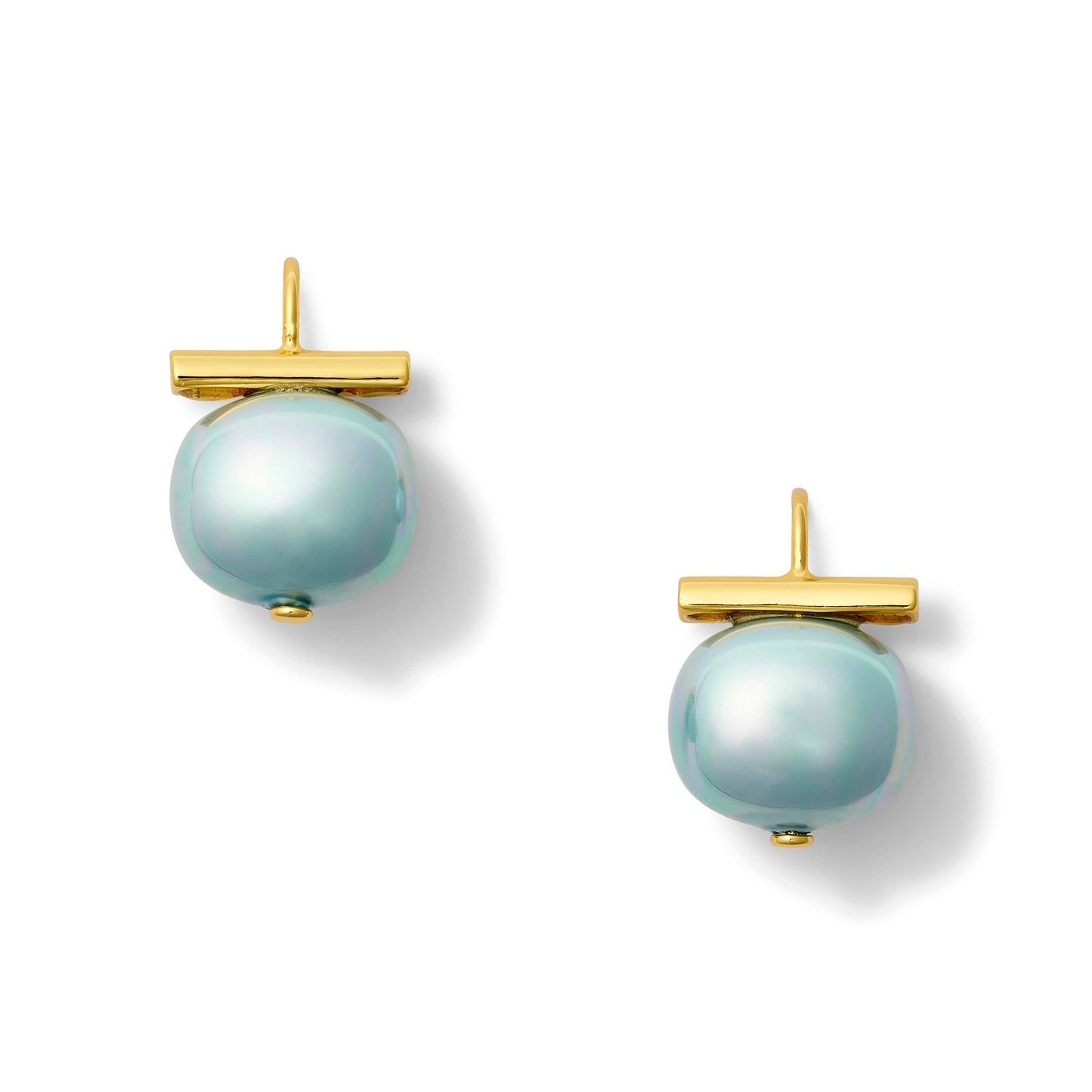 (26217) Cornflower Forever Fave Pebble Pearl Earrings Medium