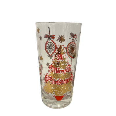 (22115) Set of Eight Gold and Red Merry Christmas Tumblers