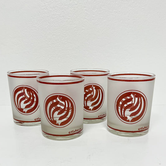 (26098) Set of Four Vintage Culver Kamon Crest Old Fashioneds