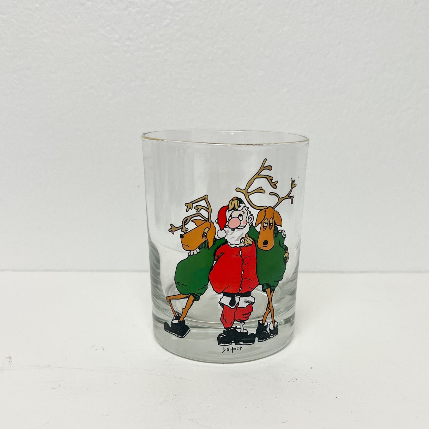 (25239) Set of Eight Balfour Tipsy Santa Old Fashioneds