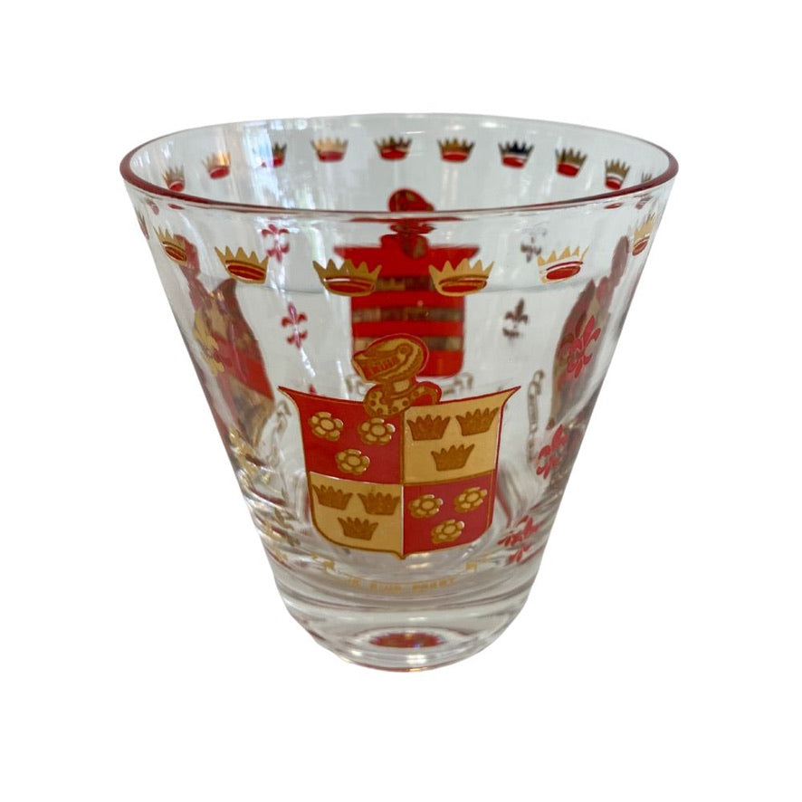 (22202) Set of Six Coat of Arms Rocks Glasses with Knights and Coats of Arms
